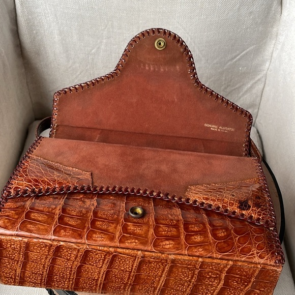 Vintage 1960’s baby alligator handbag EVC - Picture 11 of 13